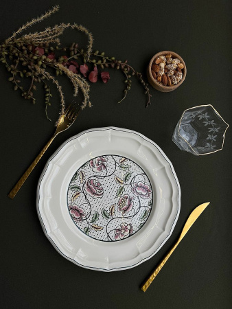 Gien Dominote Тарелка для основного блюда, диаметр - 26 см, цвет - белый