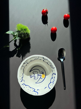 Gien L'Archipel Sentimental Миска для хлопьев, диаметр - 17,8 см, цвет - белый, желтый