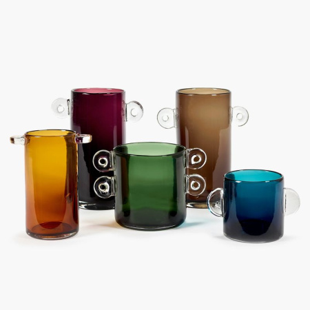 Serax Vase Amber Wind&Fire Стеклянная ваза, размеры: 19х19х24h см, цвет - янтарный