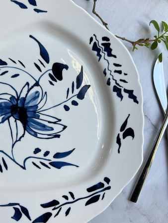 Seletti Classics on Acid Тарелка для основного блюда English Delft, диаметр - 28 см, белый, синий