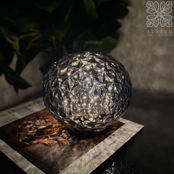 Kartell Mini Planet Настольная лампа, 16 см, дымчатый