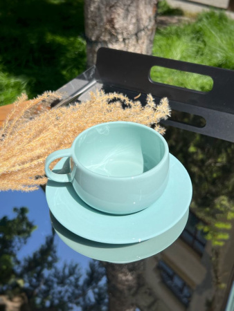 Degrenne Cafeterie Empileo Чайная пара, объем - 250 мл, цвет - голубой