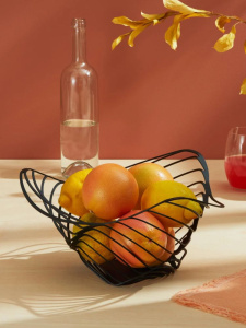 Alessi Trinity Металлическая миска для подачи фруктов, овощей, сладостей, размеры: 26х26х12h см