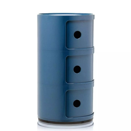 Kartell Componibili Тумба с 3-мя отделениями, размеры: 32х32х58,5h см, цвет - голубой