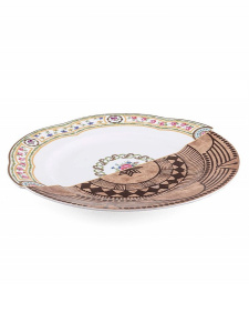 Seletti Hybrid Тарелка для основного блюда Hobyo, диаметр - 27,5 см, цвет - белый, кориичневый