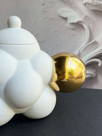 J.L. Coquet Reve Фарфоровый чайник, объем - 600 мл, цвет - белый, золотой