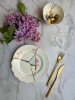 Seletti Kintsugi Десертная тарелка, диаметр - 21 см, цвет - белый, розовый, оранжевый, золотой
