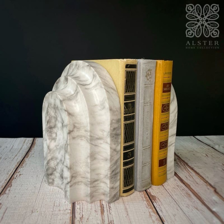 Goodwill Набор из 2-х держателей для книг, 20,5 см, белый/серый