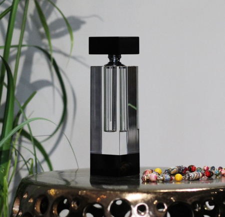 Abhika Beverly Стеклянная бутыль для парфюма, 5х5х20 см, прозрачный/черный