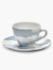 Serax Les Objets Mouleversants Фарфоровая чайная пара, размеры: 14,2х14,2х6,8h см, цвет - голубой