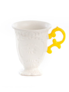Seletti I-Wares Фарфоровая кружка, размеры: 10х10х11,5h см, цвет - белый, желтый