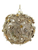 ShiShi Елочная игрушка Шар с кружевом и кристаллами, диаметр - 13 см, цвет - золотой