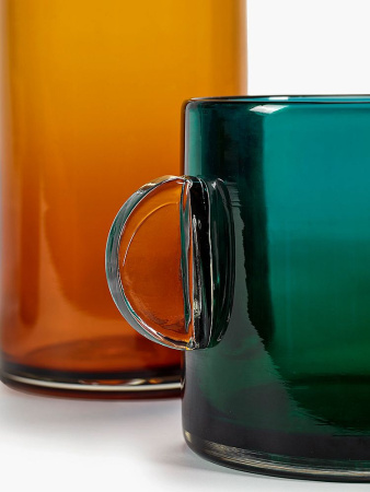 Serax Vase Dark blue Wind&Fire Стеклянная ваза, размеры: 19х19х13h см, цвет - синий