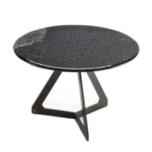 Fiam Lakes 70 Журнальный столик со стеклянной столешницей, размеры: 70 х 70 х 45h см, черный