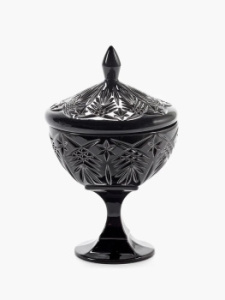 Serax Black Josephine Фарфоровая конфетница с крышкой, размеры: 15х15х24h см, цвет - черный
