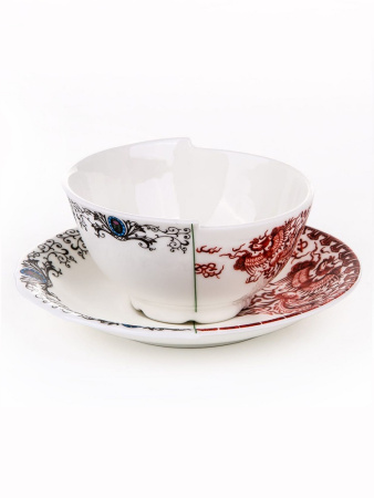 Seletti Hybrid Фарфоровая чайная пара Zora, 10,5х10,7х5,7 см, цвет - белый