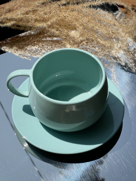 Degrenne Cafeterie Empileo Чайная пара, объем - 390 мл, цвет - голубой