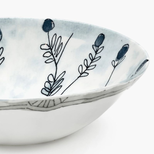 Serax Marni Midnight Flowers Набор из 2-х пиал с рисунком Mirtillo Tea MF, диаметр - 18 см, 600 мл