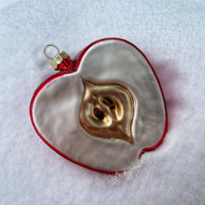 Inge Glas Magic Стеклянная елочная игрушка Яблоко, размер - 10 см