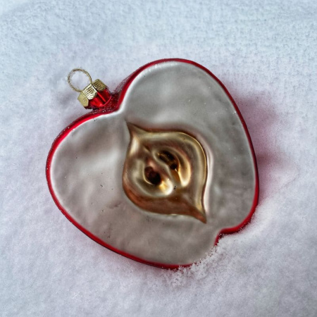 Inge Glas Magic Стеклянная елочная игрушка Яблоко, размер - 10 см