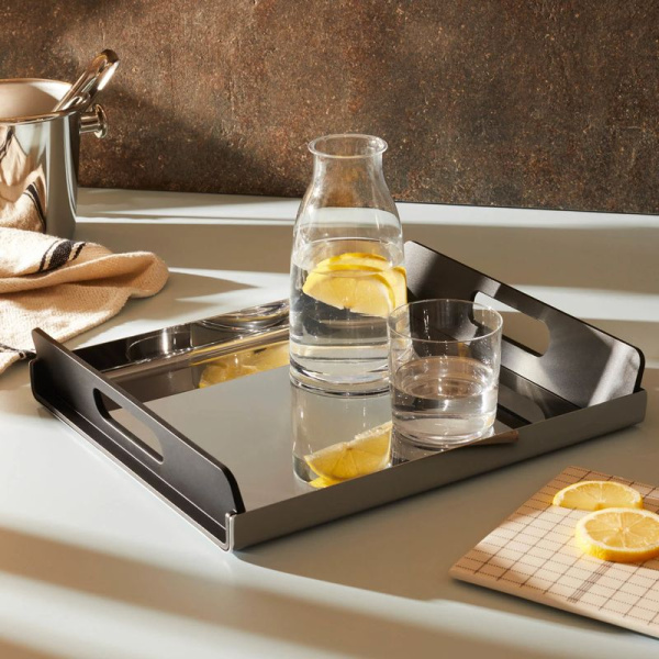 Alessi Vassily Прямоугольный металлический поднос, размеры: 45х30х6,2h см, сталь