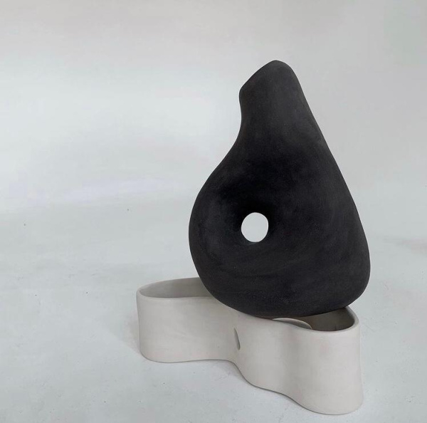 Nezhno Керамическая ваза, 20х15х24 см, черный