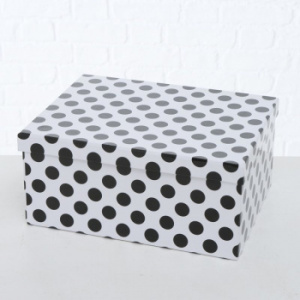 Boltze Dottia Подарочная коробка, 14 см, белый/черный