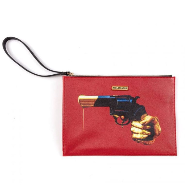 Seletti Toiletpaper Клатч Revolver (Револьвер), размеры: 28х20x3 см, цвет - красный