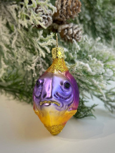 Inge Glas Стеклянная елочная игрушка Королевская рыба, размер - 8 см