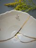 Seletti Kintsugi Фарфоровая пиала, диаметр - 11,5 см, цвет - белый, красный, золотой