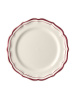 Gien Filet Bordeaux Десертная тарелка, диаметр - 23,2 см, цвет - белый с бордовым кантом