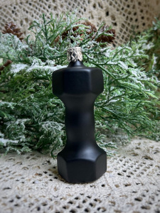 Inge Glas Стеклянная елочная игрушка Гантель, размер - 10 см