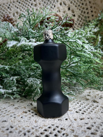 Inge Glas Стеклянная елочная игрушка Гантель, размер - 10 см