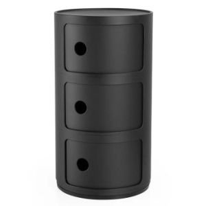 Kartell Componibili Recycled Тумба, размеры: 32х32х58 см, цвет - черный матовый