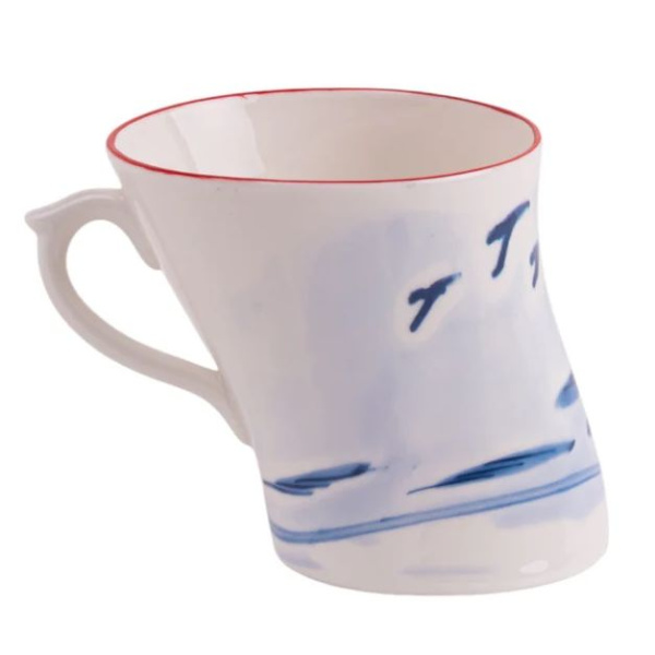 Seletti Classics on Acid Кружка Keshiki, размеры: 12х8,8х9,5h см, цвет - белый, синий