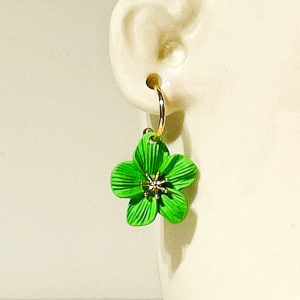 Большая керамическая ваза Стиляга с синими глазами и черными губами, высота - 25,5 см