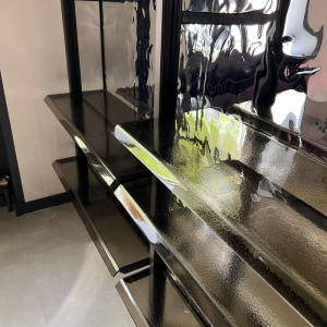 Fiam Remind Стеллаж со стеклянными полками, размеры: 213 х 40 х 260h см, цвет - бронзовый