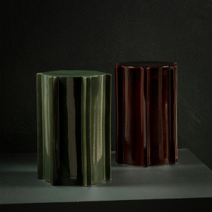 Serax Geometrical Pawn Керамический столик, размеры: 31х31х45h см, цвет - Green (темно-зеленый)