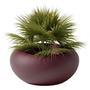 Qeeboo Nami Planter Кашпо для растений, размеры: 97х97х45 см, цвет - бордовый (Indian Red)
