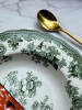 Seletti Hybrid Фарфоровая суповая тарелка Cecilia, диаметр - 25,4 см, белый, зеленый, оранжевый