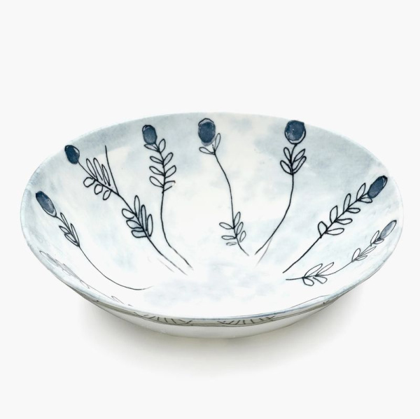 Serax Marni Midnight Flowers Набор из 2-х пиал с рисунком Mirtillo Tea MF, диаметр - 18 см, 600 мл