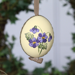 Peter Priess Пасхальное куриное яйцо с гладкой росписью 