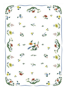 Gien Oiseaux de Paradis Кухонное полотенце с цветочным орнаментом, размеры: 50х70 см, цвет - белый