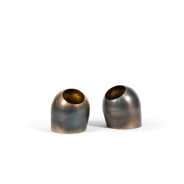 DekoCandle Металлический подсвечник, 20,5х21 см, состаренный серебряный/золотой