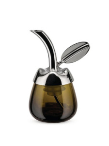 Alessi Fior d'olio Емкость для оливкового масла, размеры: 6х5х8,5h см, стекло, сталь