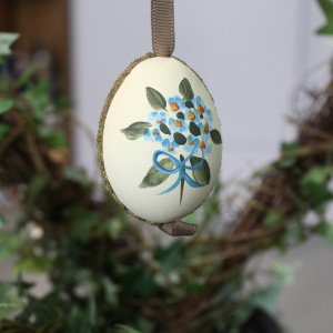 Peter Priess Пасхальное куриное яйцо с гладкой росписью 