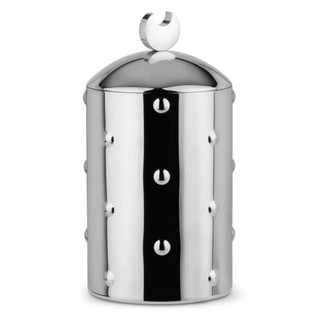 Alessi Kalisto 1 Металлическая емкость для хранения сыпучих продуктов, размеры: 11х11х21h см, сталь