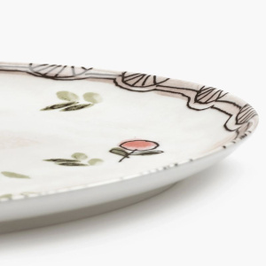 Serax Marni Midnight Flowers Овальный поднос с рисунком Mirtillo Nude MF, размеры: 35х22,5х2,1 см