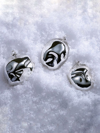 Чуть Чуда Набор стелкянных елочных игрушек ручной работы 