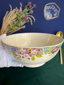 Gien Millefleurs Салатник, диаметр - 27 см, высота - 11,5 см, цвет - белый, разноцветный